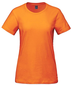 women's orange t-shirt